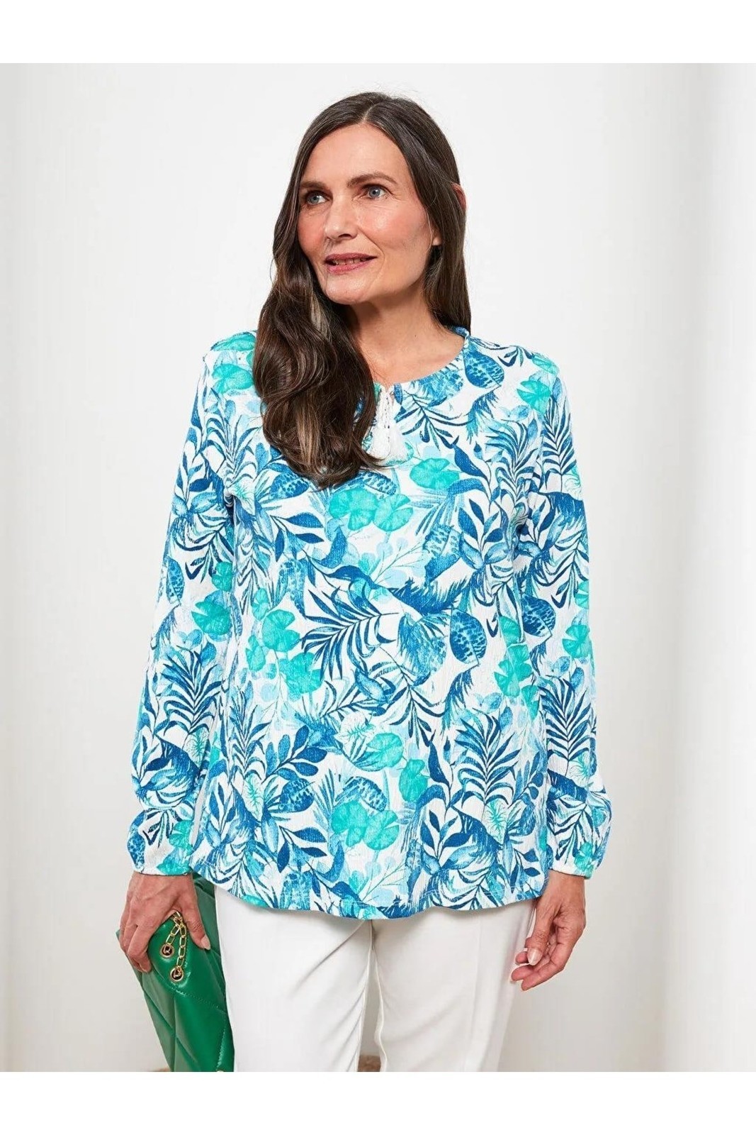 LC Waikiki Grace Women's Tie Collar Floral Long Sleeve Blouse