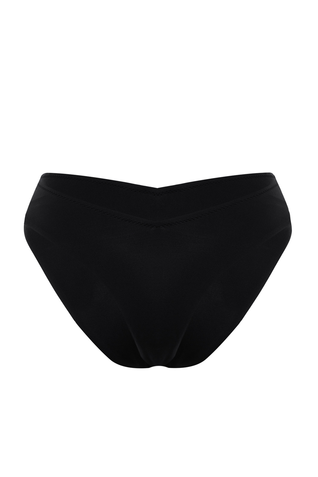 Trendyol Black V-Cut High Leg Bikini Bottom