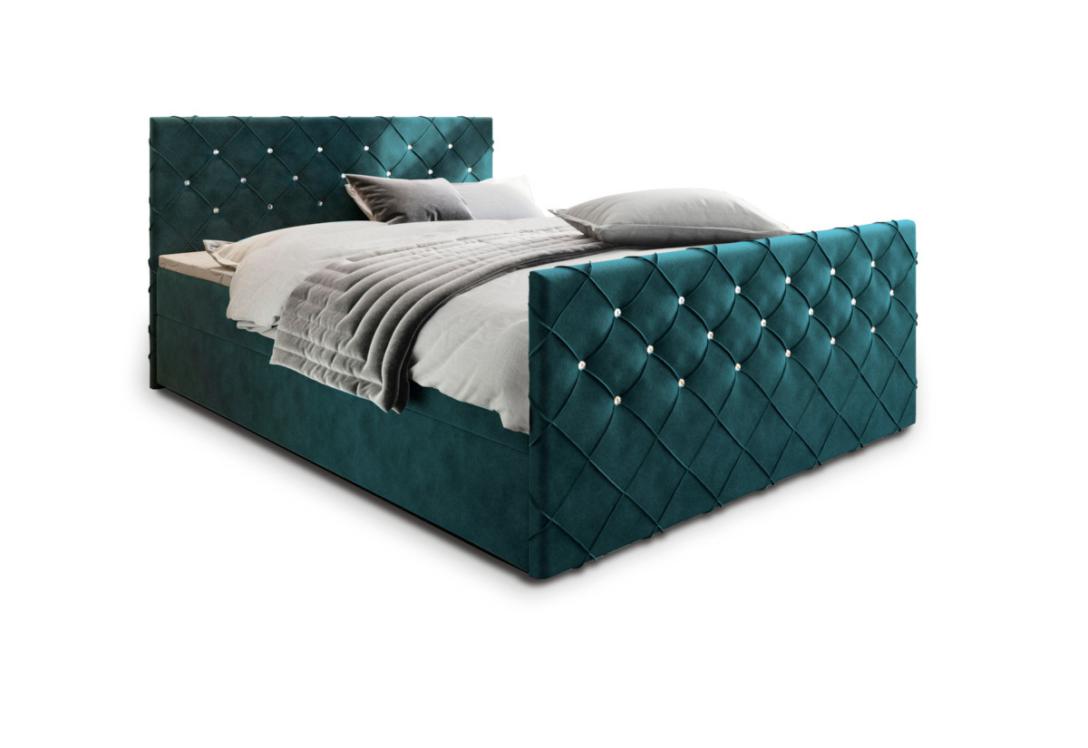 Expedo Čalúnená posteľ boxspring MINDY, 140x200,  magic velvet 2221