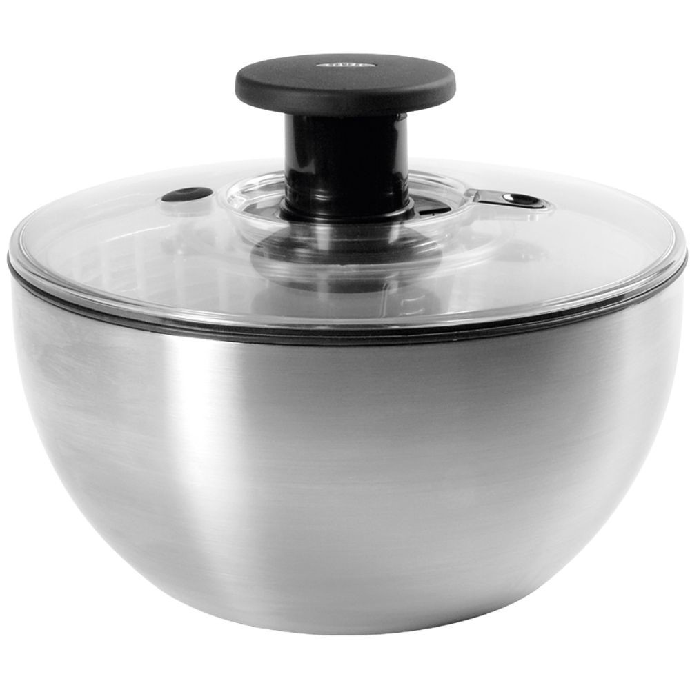 Odstreďovač šalátov STEEL 6,0 l, strieborný, nerezová oceľ, OXO
