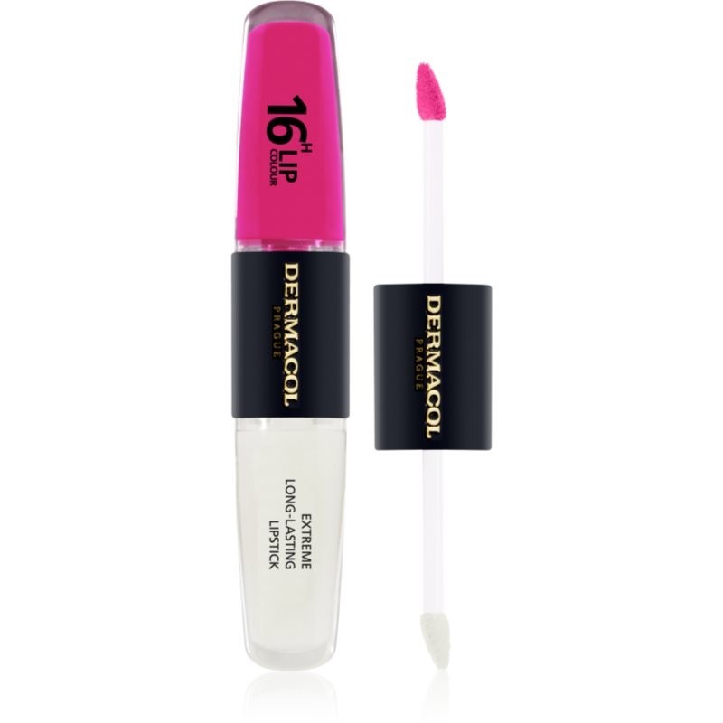Dermacol 16H Lip Colour dlhotrvajúci rúž a lesk na pery odtieň 8 2x4 ml