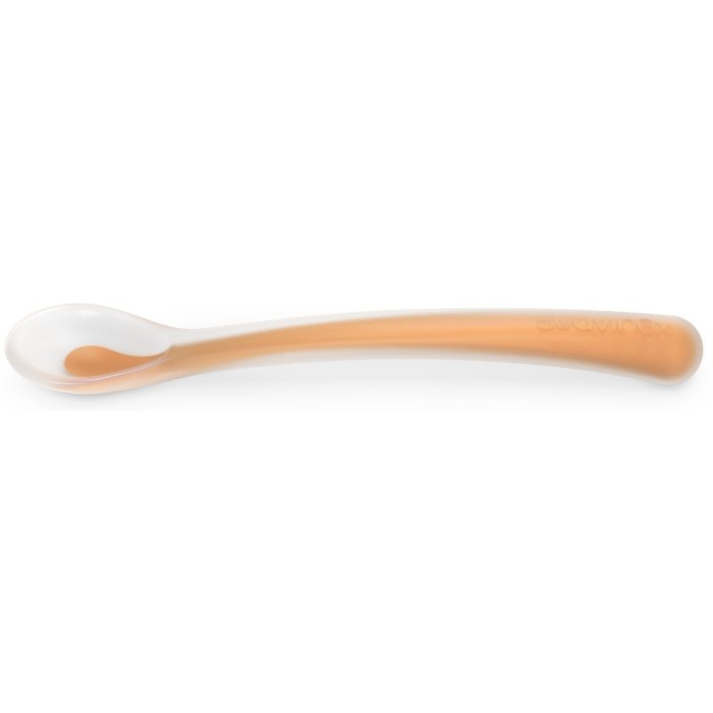 Suavinex Colour Essence Silicone Spoon lyžička 4 m+ Sunset Orange 1 ks