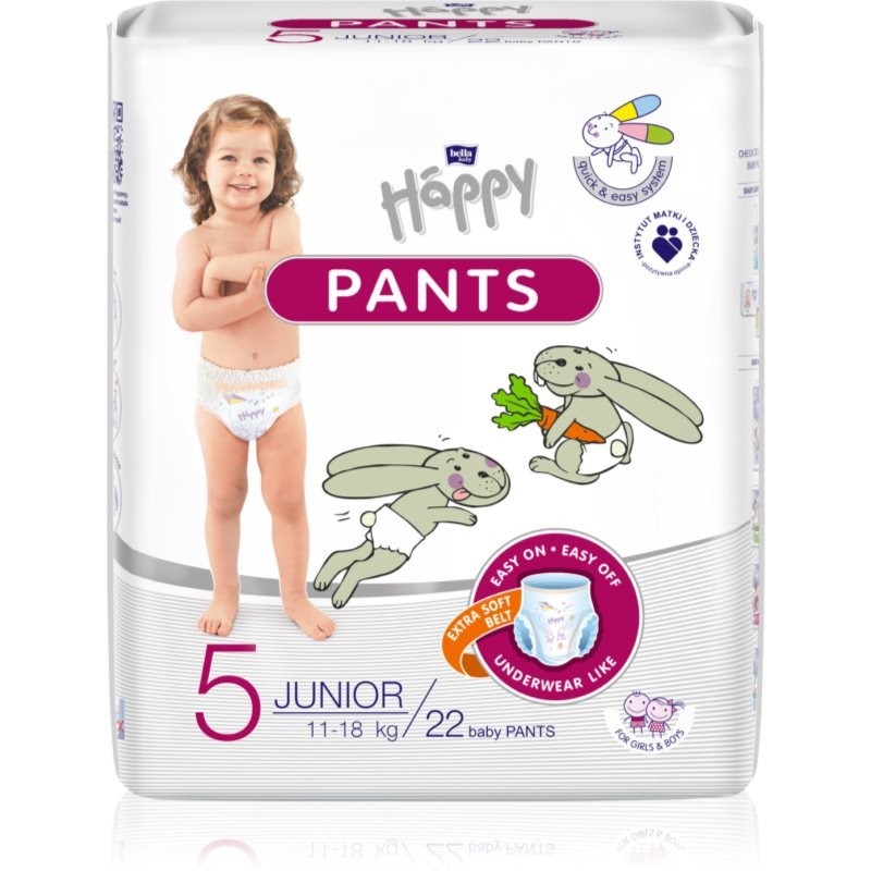 BELLA Baby Happy Pants Size 5 Junior jednorazové plienkové nohavičky 11-18 kg 22 ks