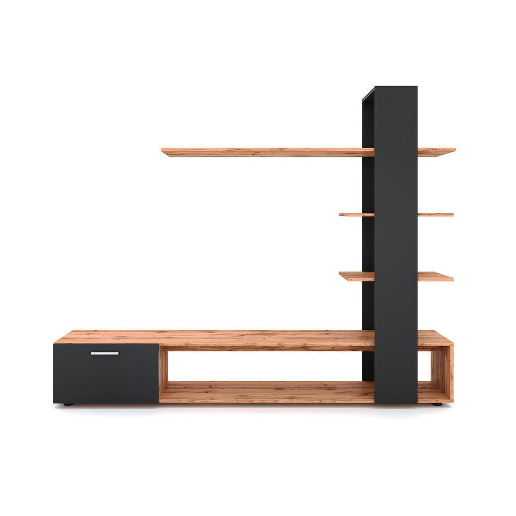 MID.YOU OBÝVACIA STENA, čierna, dub wotan