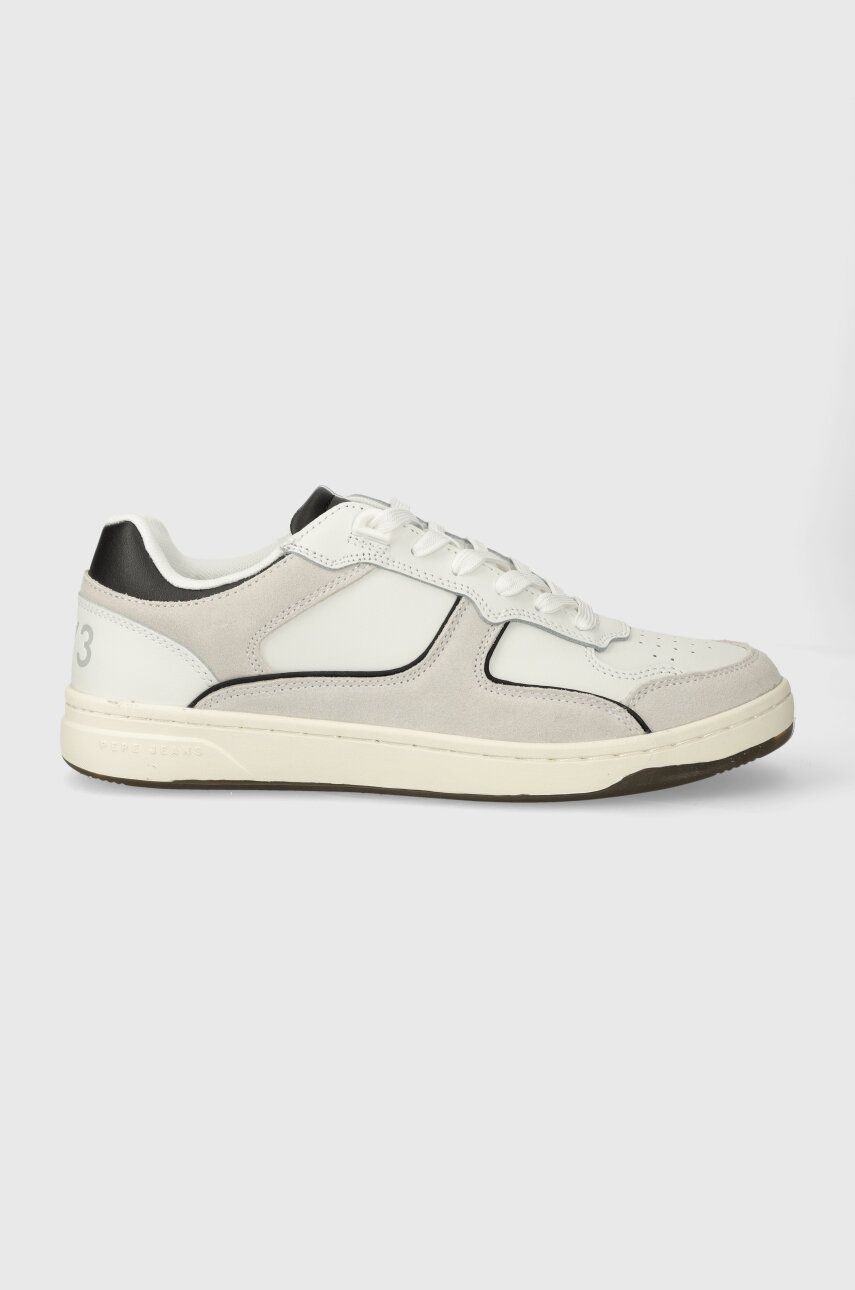 Kožené tenisky Pepe Jeans PMS00015 šedá farba, KORE EVOLUTION M