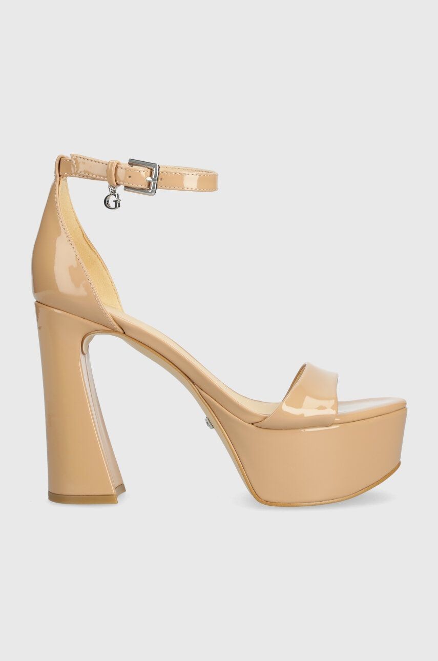 Sandále Guess IDAS béžová farba, FLJIDS PAT03