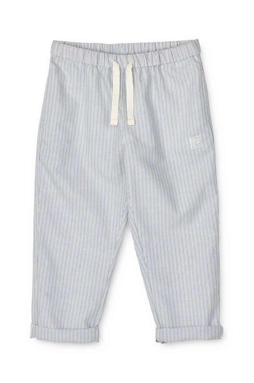 Detské bavlnené nohavice Liewood Orlando Stripe Pants vzorované