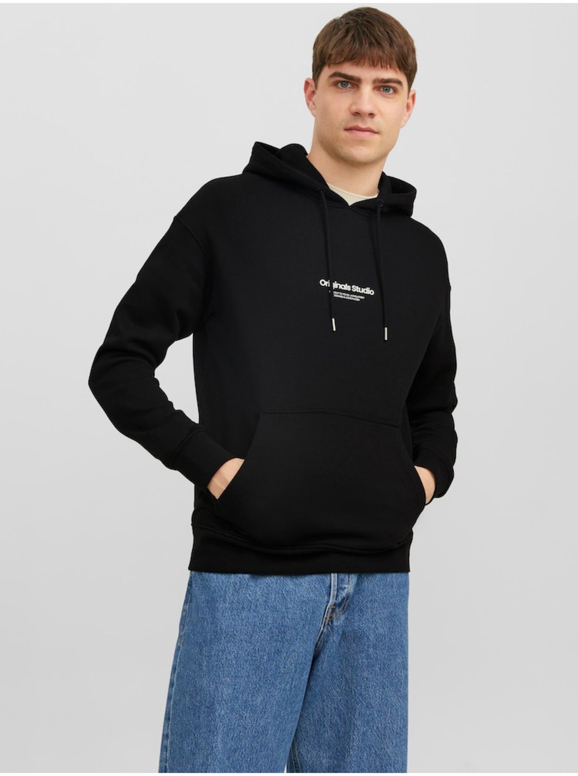 Čierna pánska mikina s kapucňou Jack & Jones Vesterbro