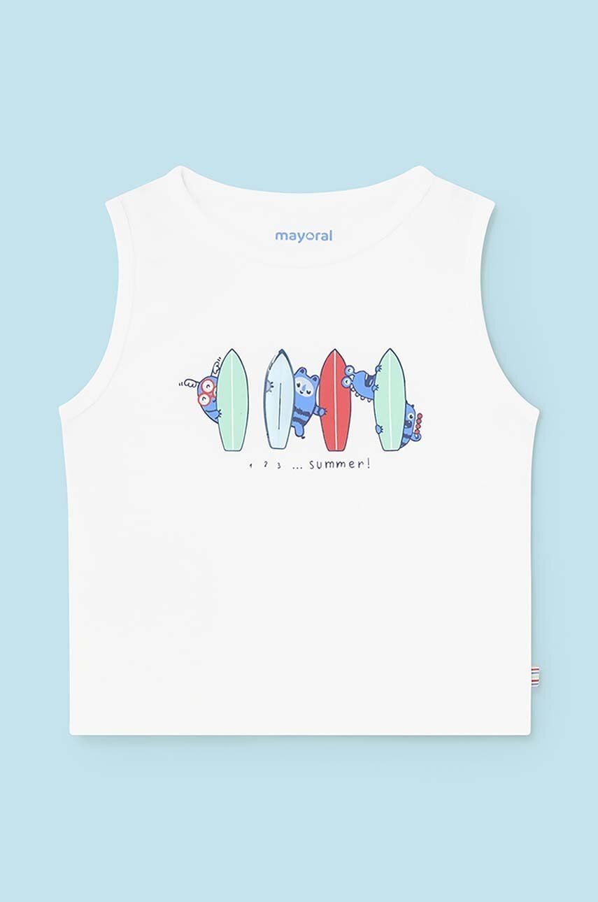 Top pre bábätká Mayoral zelená farba, s potlačou