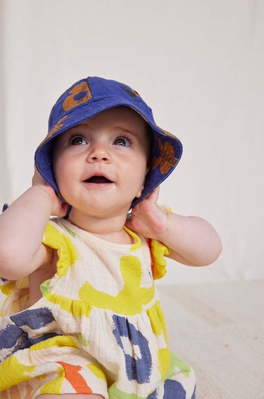 Bavlnená detská čiapočka Bobo Choses tmavomodrá farba, bavlnený