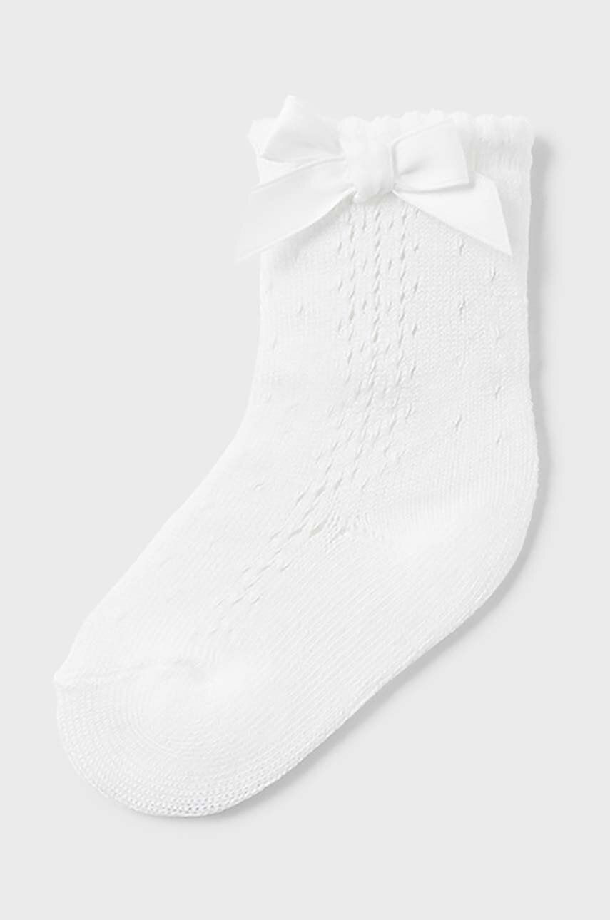 Ponožky pre bábätká Mayoral Newborn biela farba