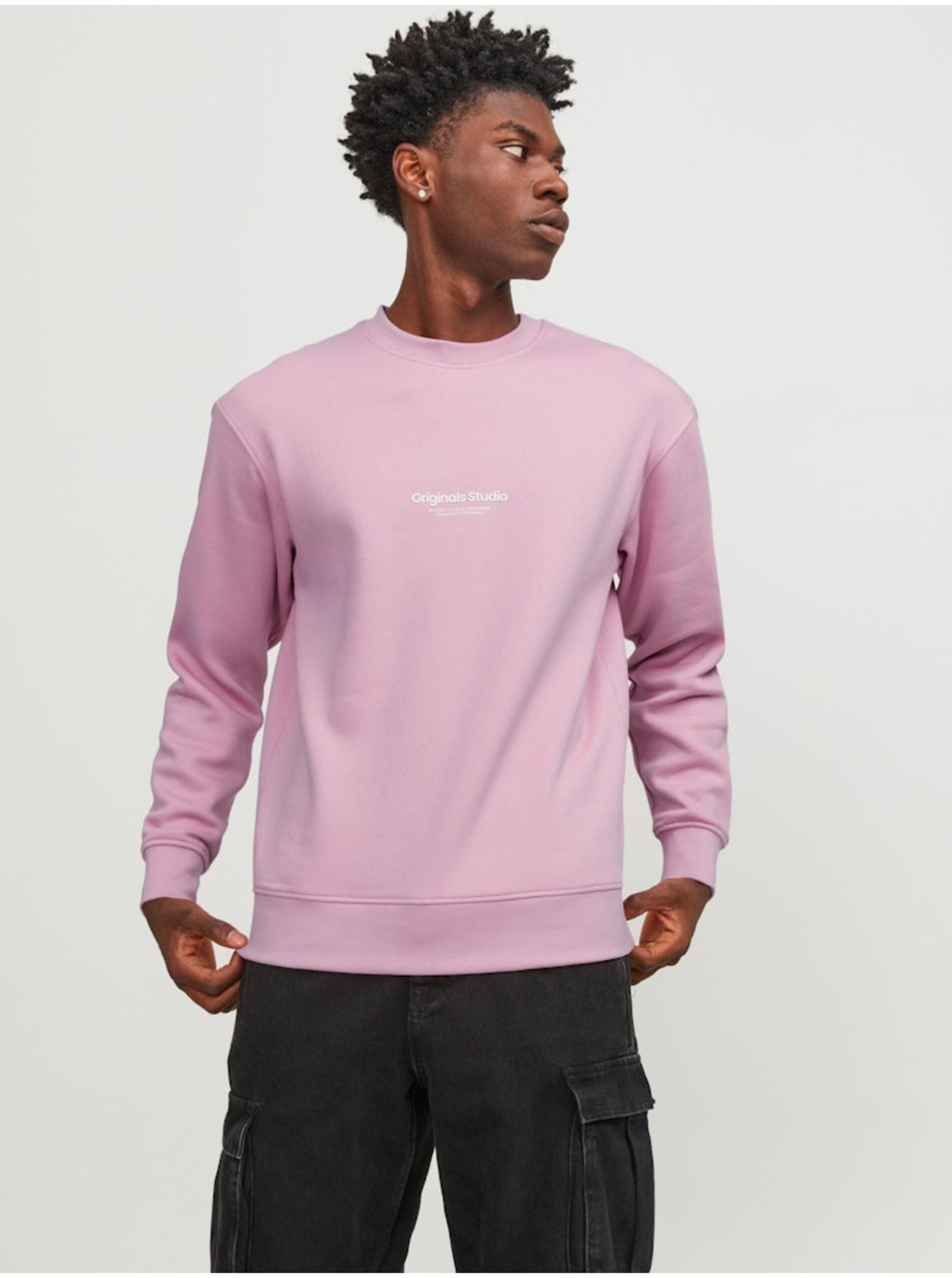 Svetloružová pánska mikina Jack & Jones Vesterbro
