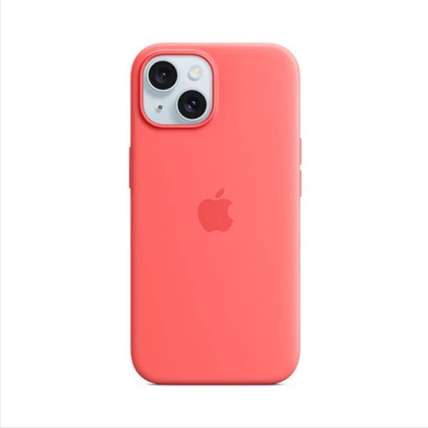 Apple iPhone 15 Plus Silicone Case with MagSafe - Guava MT163ZM/A
