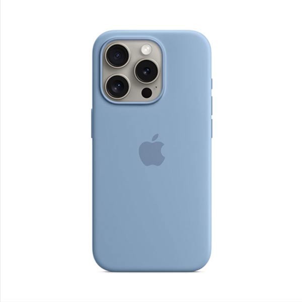 Apple iPhone 15 Pro Max Silicone Case with MagSafe - Winter Blue MT1Y3ZM/A