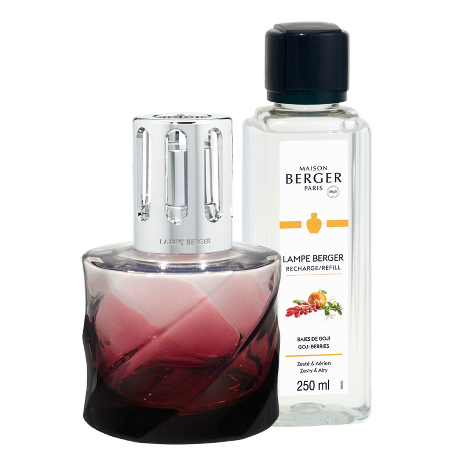 Maison Berger Paris Katalytická lampa Spirale červená + náplň Bobule goji, 250 ml 4805
