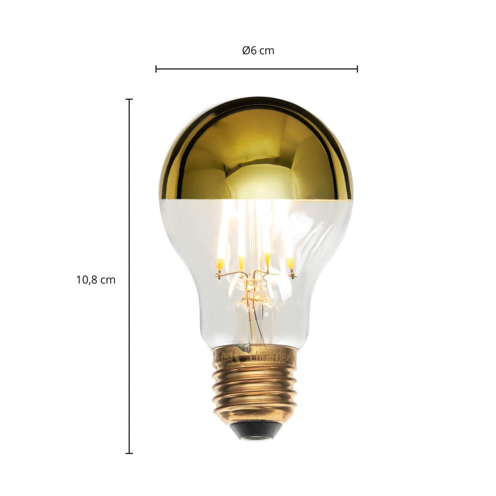 E27 3,5W LED žiarovka do zrkadla A60, 2700K zlatá