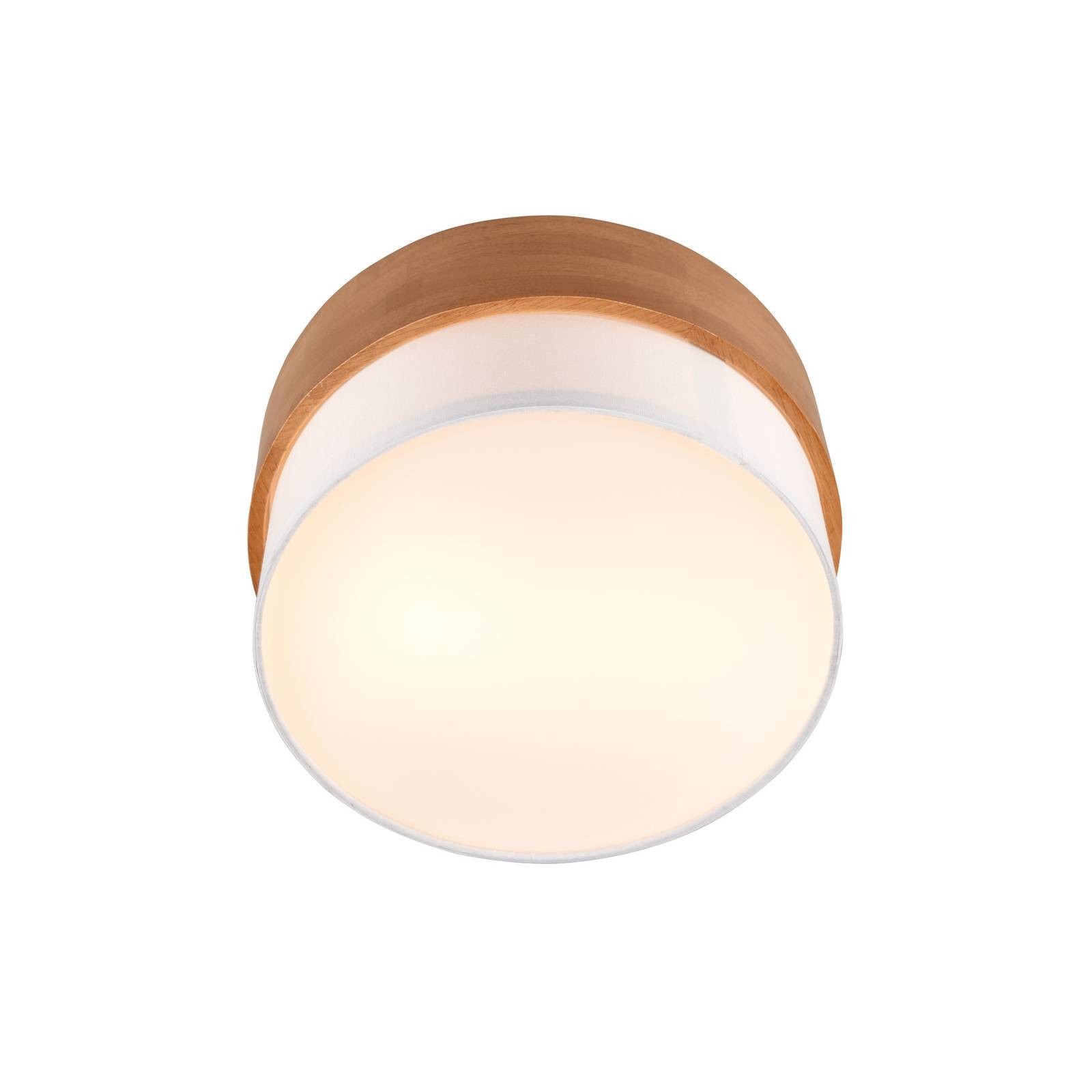 Stropné svietidlo Seasons, drevo/biela Ø 30 cm