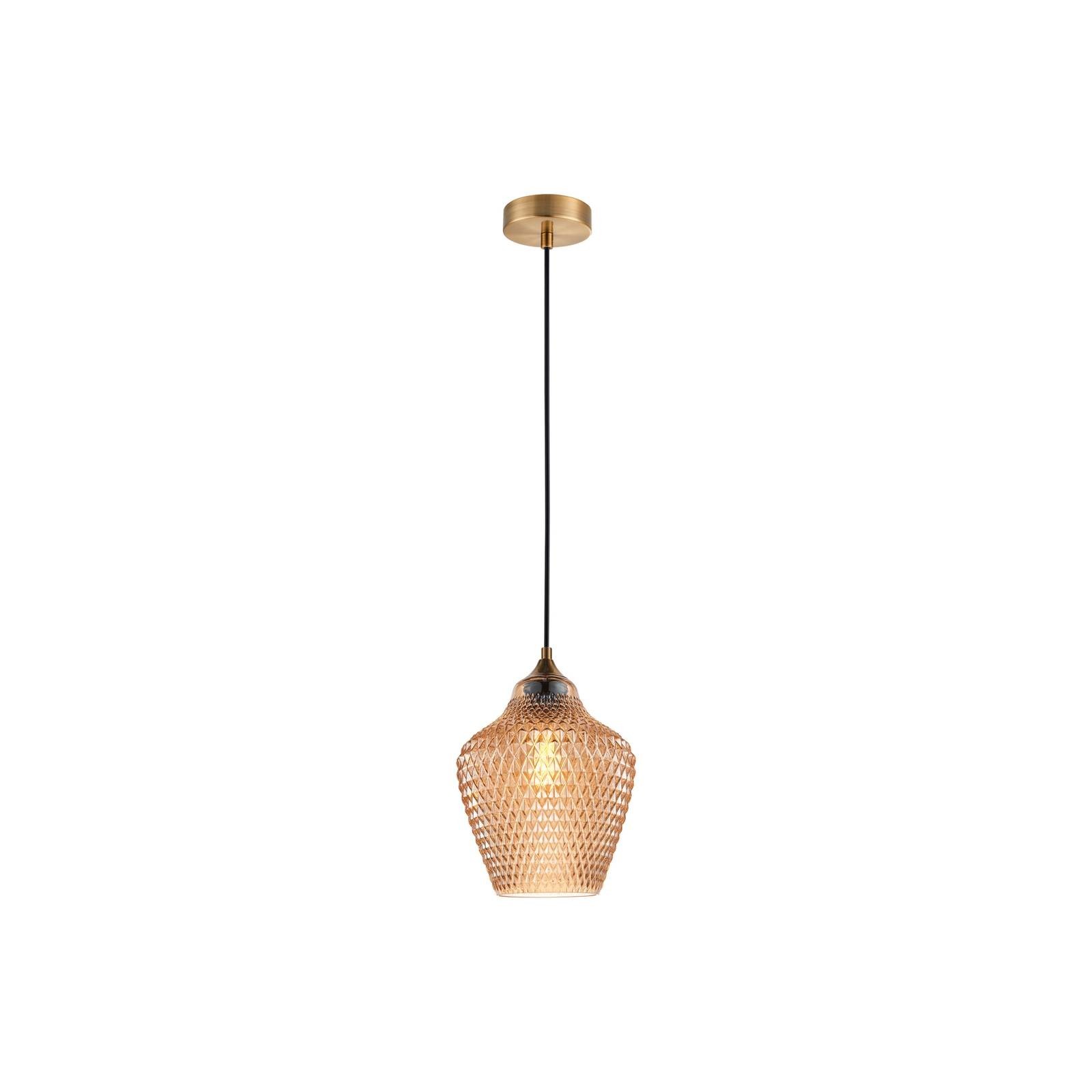 Lindby Drakar svietidlo, 1-pl., jantárová, Ø 22 cm