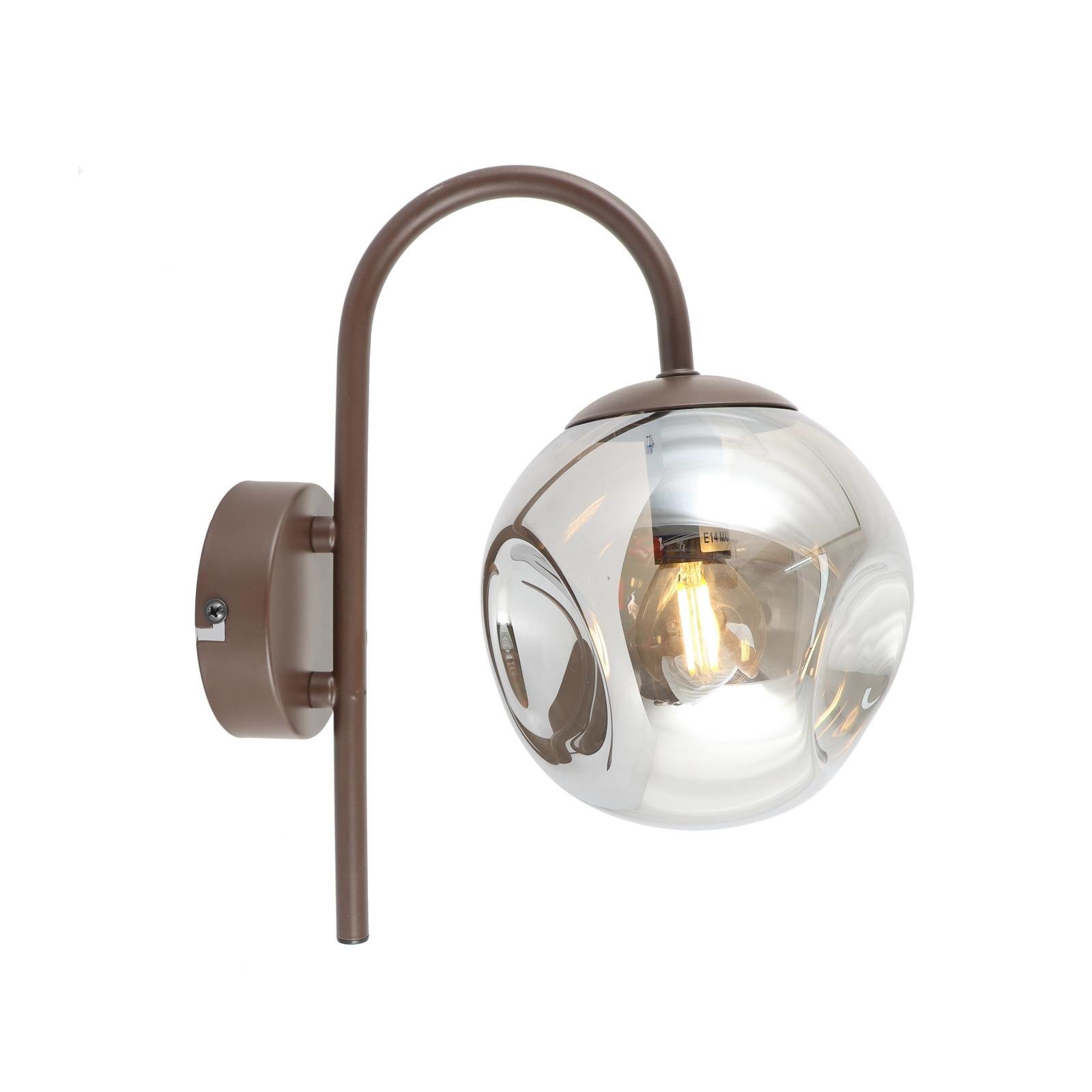 Lindby Valentina nástenné svetlo zo skla, vyduté