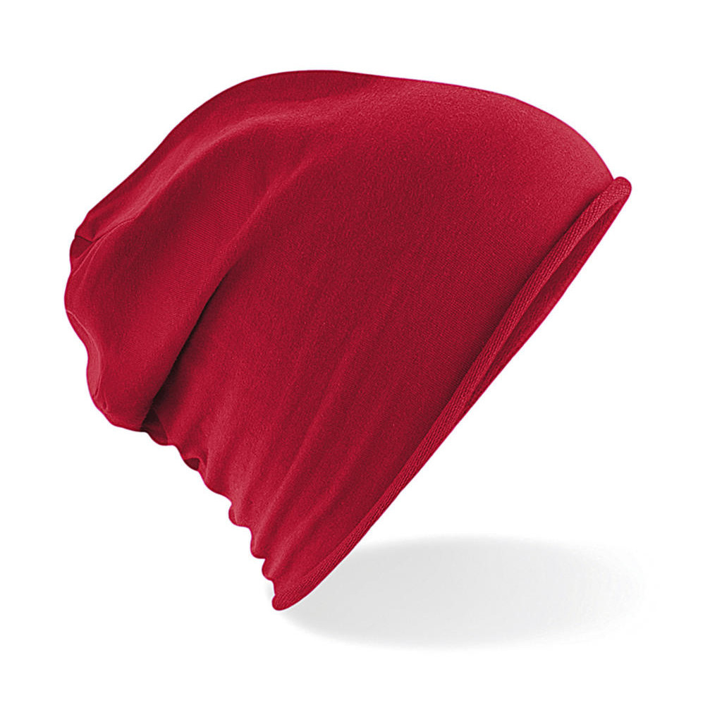 Čiapka pánska Beechfield Jersey Beanie - červená