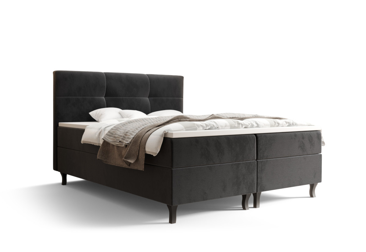 Expedo Čalúnená posteľ boxspring AMIR, 160x200, monolith 97