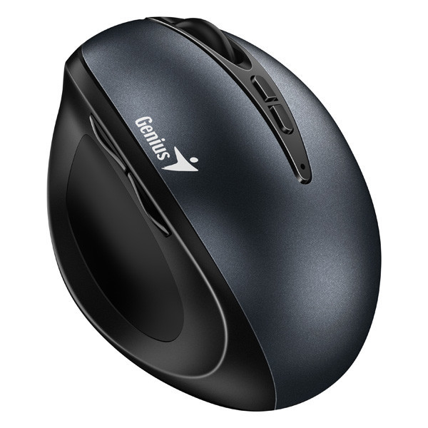 Genius Myš Ergo 8300S, 1600DPI, 2.4 [GHz], optická, 7tl., bezdrôtová, čierno-šedá, 2 ks AAA, vertikál.