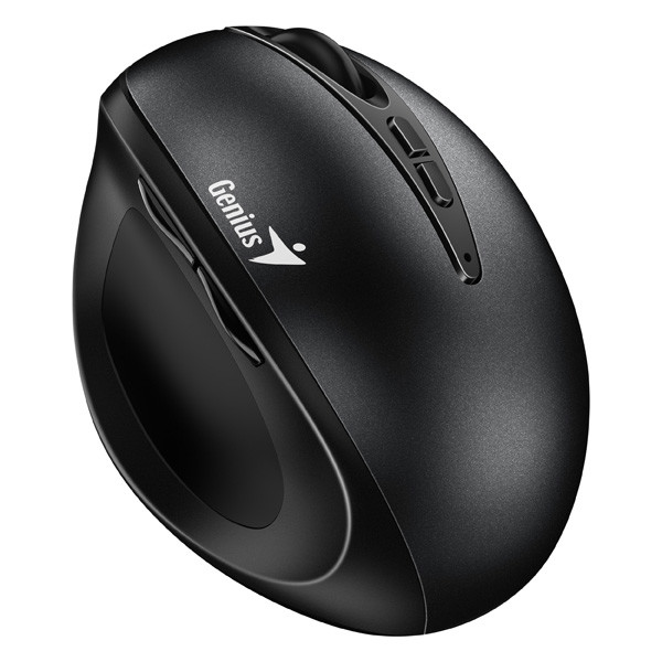 Genius Myš Ergo 8300S, 1600DPI, 2.4 [GHz], optická, 7tl., bezdrôtová, čierna, 2 ks AAA, vertikál.