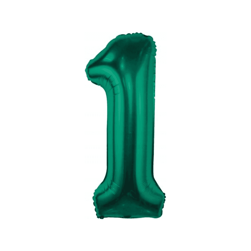 CH-B8B1 GRABO Fóliový balón - smaragdovo zelený - číslo, 86 cm 1