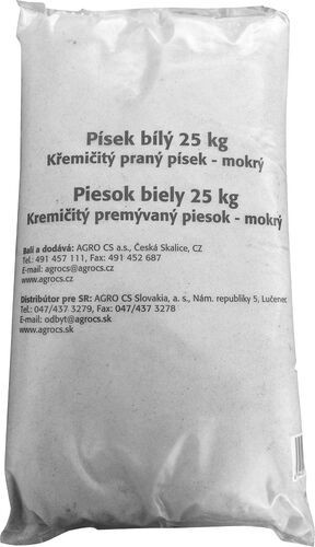 AGRO Piesok biely - kremičitý praný 25 kg