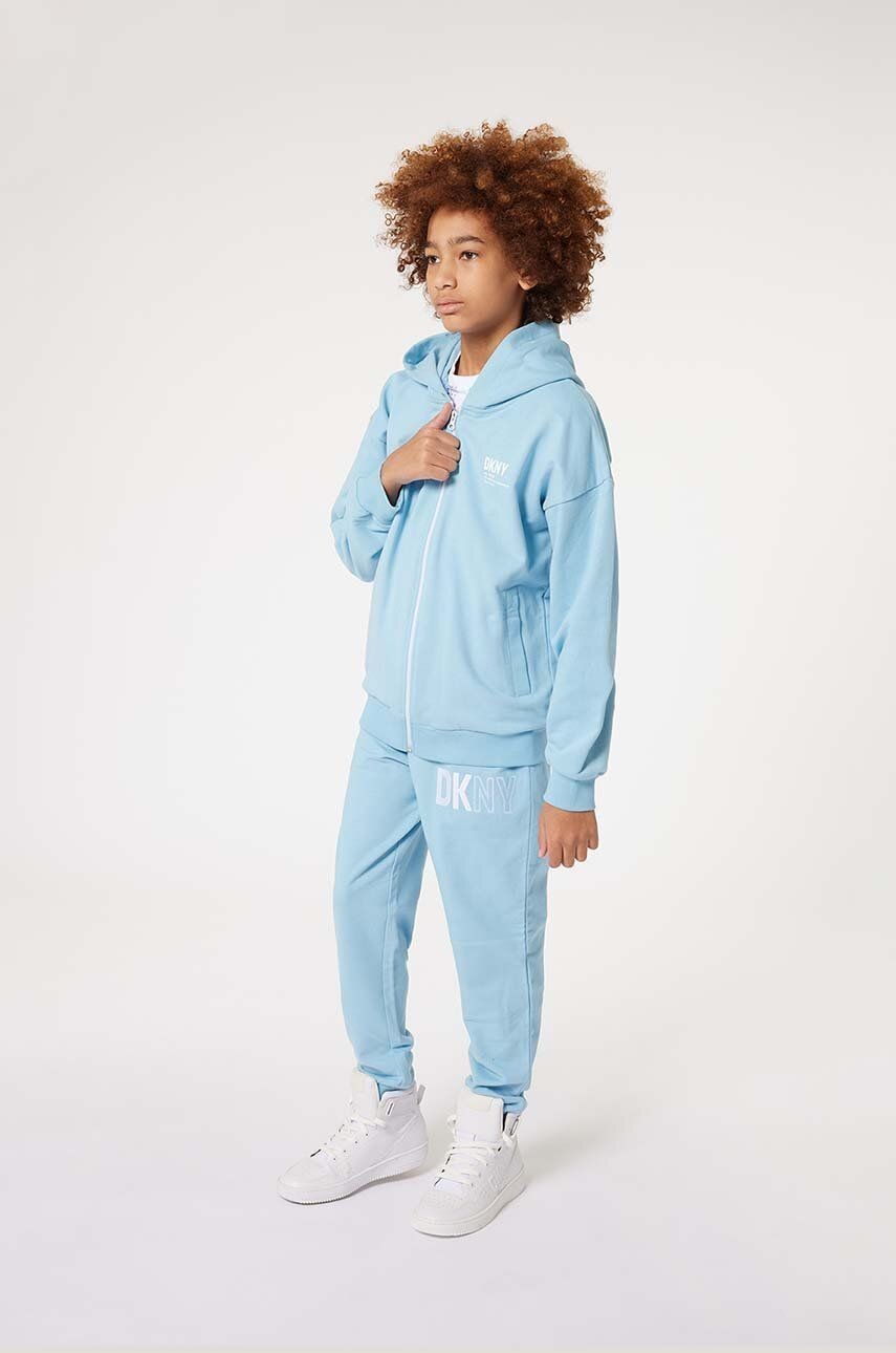 Detské bavlnené tepláky Dkny s potlačou