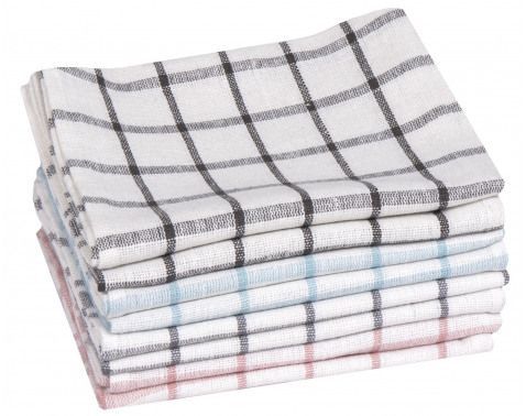 Utierky na riad (8 ks) tmavo šedé tenké káro%