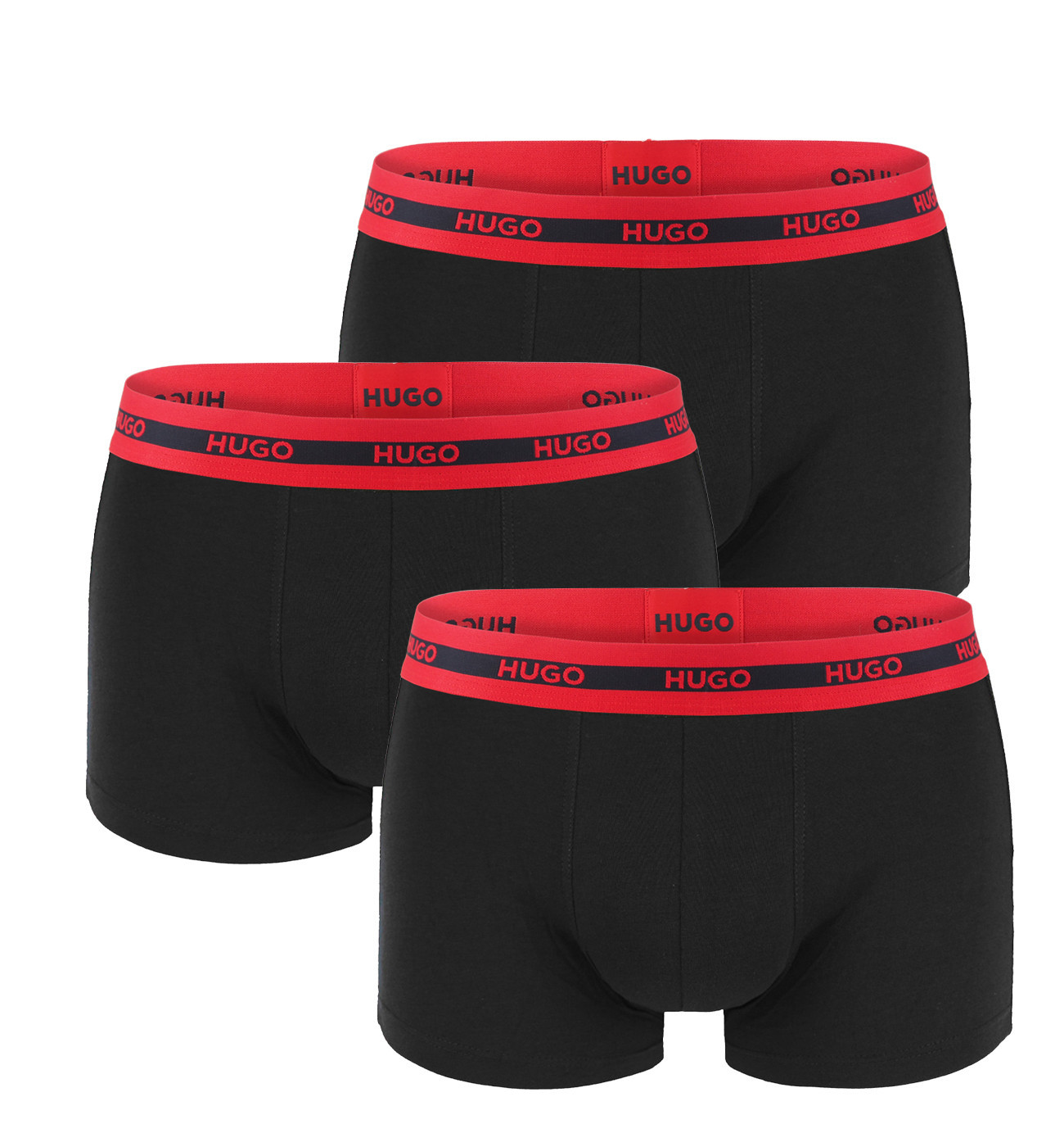 HUGO - boxerky 3PACK cotton stretch black color combo z organickej bavlny - limitovaná fashion edícia (HUGO BOSS)