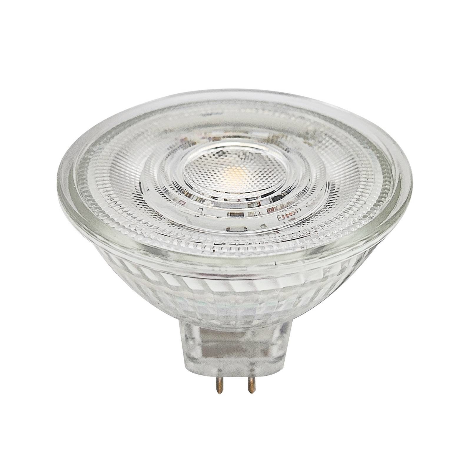 Prios LED reflektor GU5,3 4,9W 500lm 36° číra 830