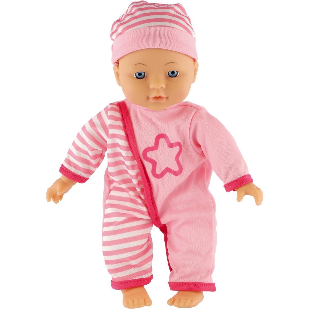 Teddies Bábika bábätko 30 cm s mäkkým telom ružová