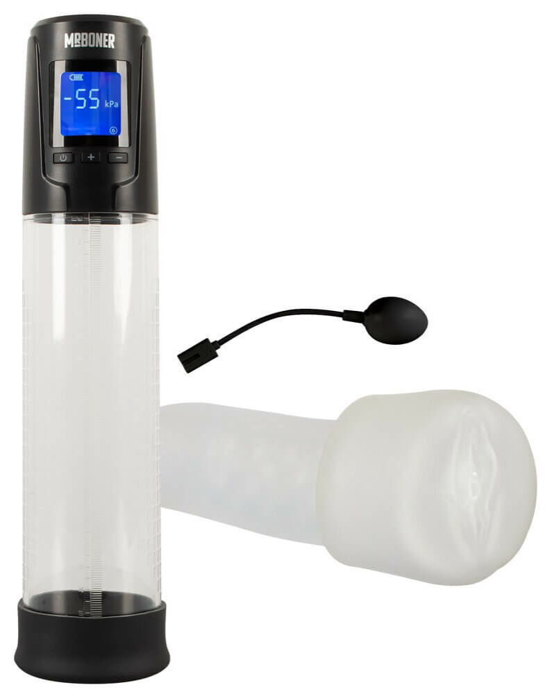 Mister Boner - cordless, automatic penis pump (black-transparent)