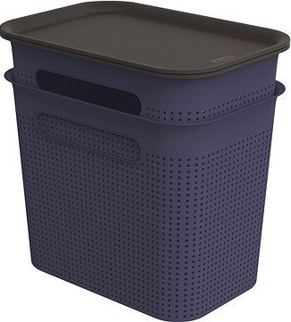 Rotho BRISEN Sada boxov s vekom 7 l 2 ks, modrá