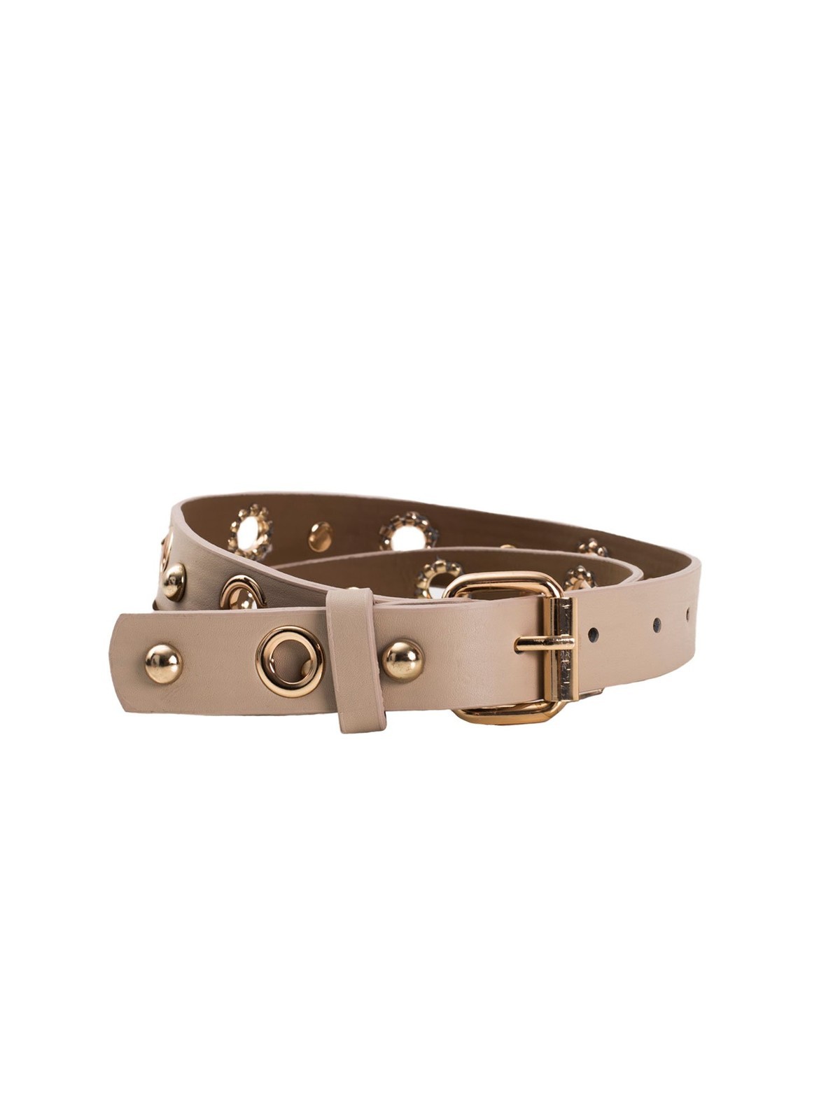 Eco-friendly leather beige belt OCH BELLA