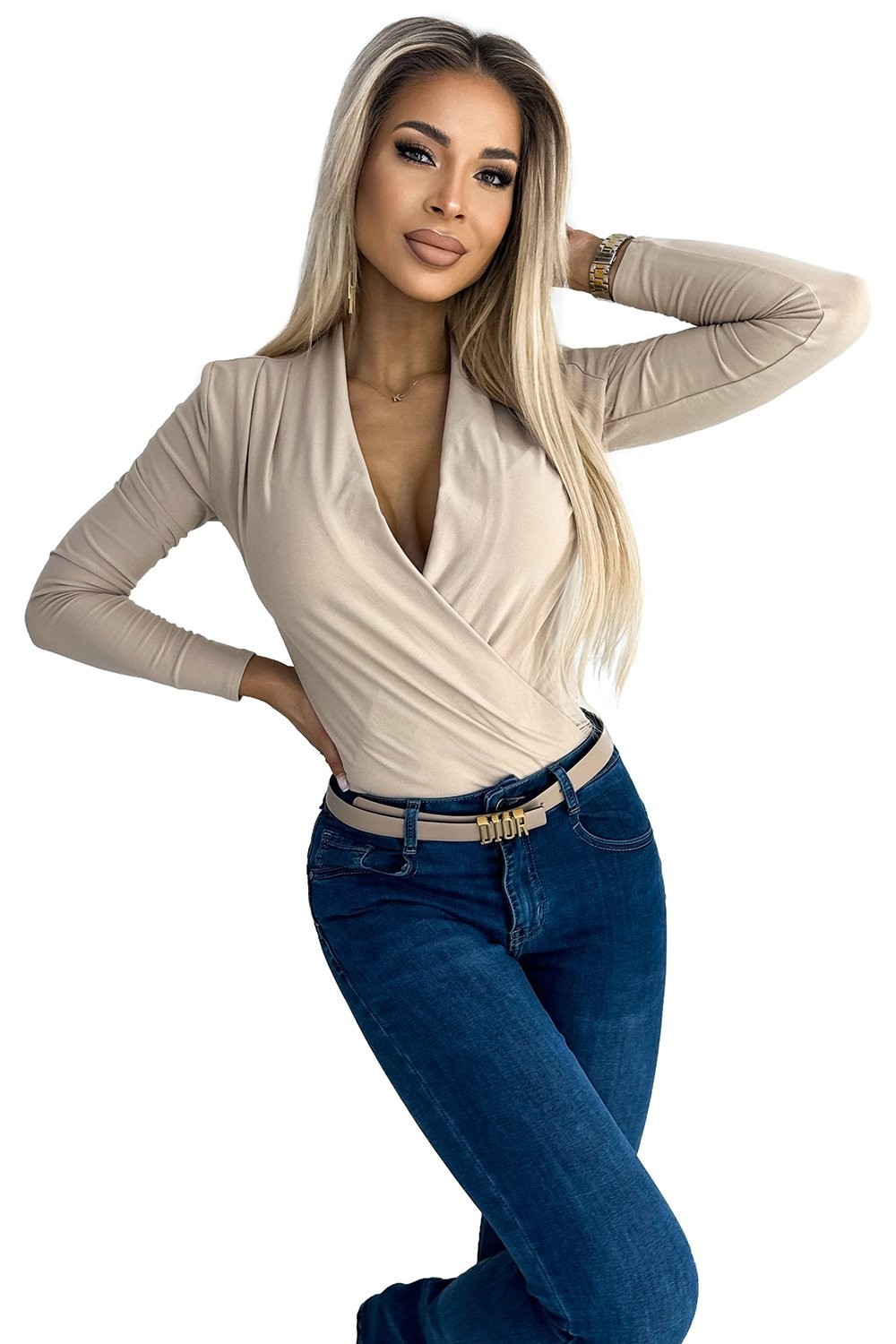Blouse/bodysuit with Numoco neckline