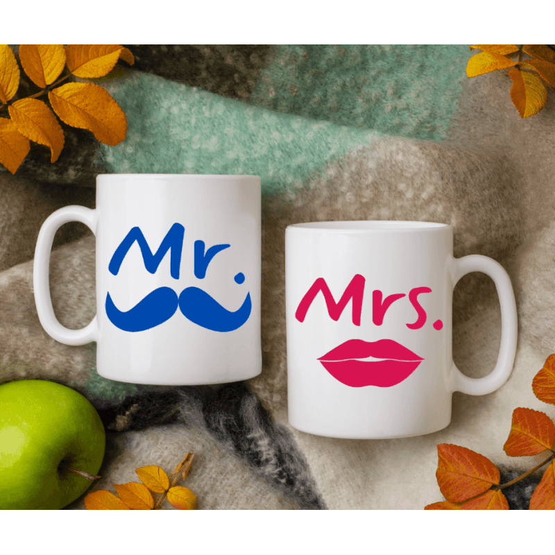 KH3-01 DR Párové hrnčeky - Mr & Mrs 330ml