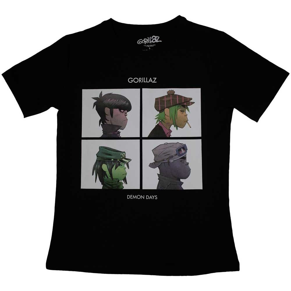 Gorillaz tričko Demon Days Čierna S