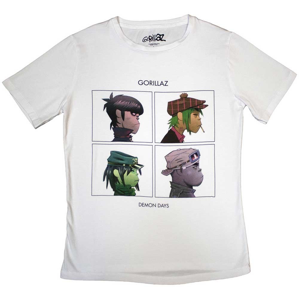 Gorillaz tričko Demon Days Biela S