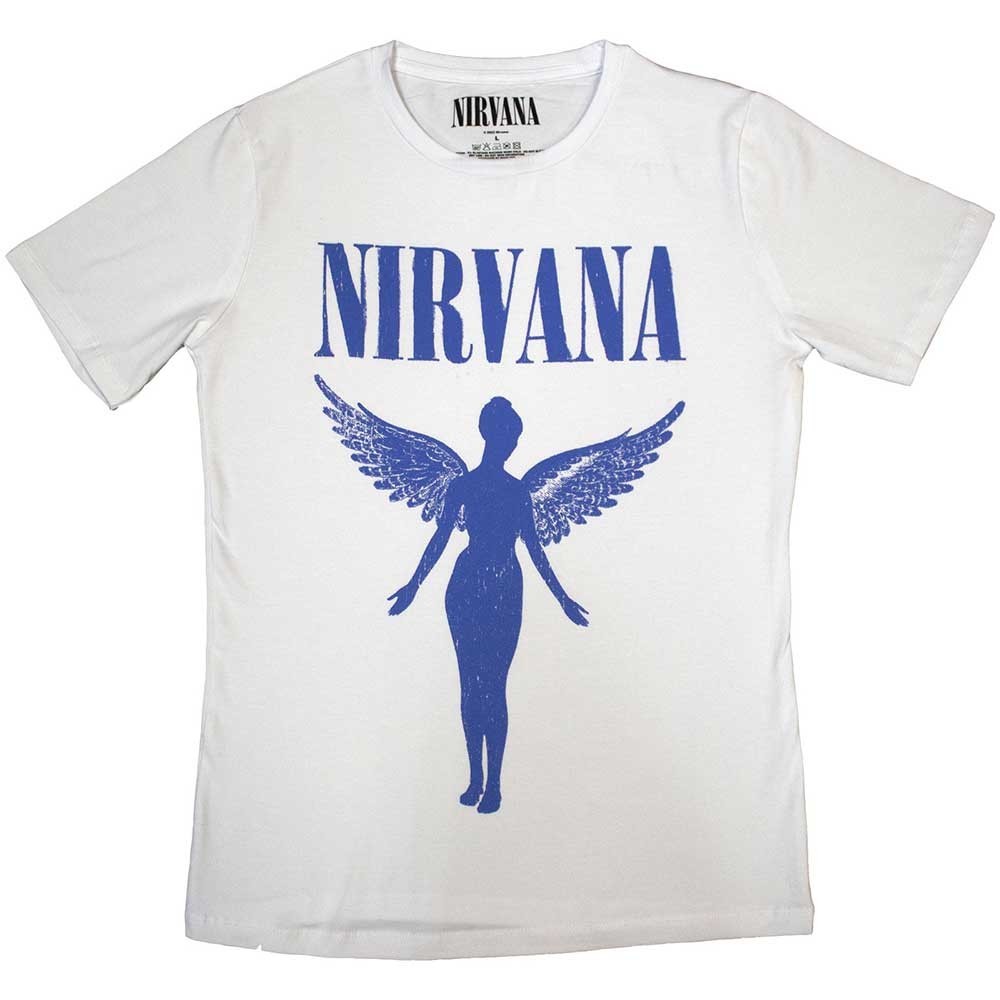 Nirvana tričko Angelic Blue Mono Biela S