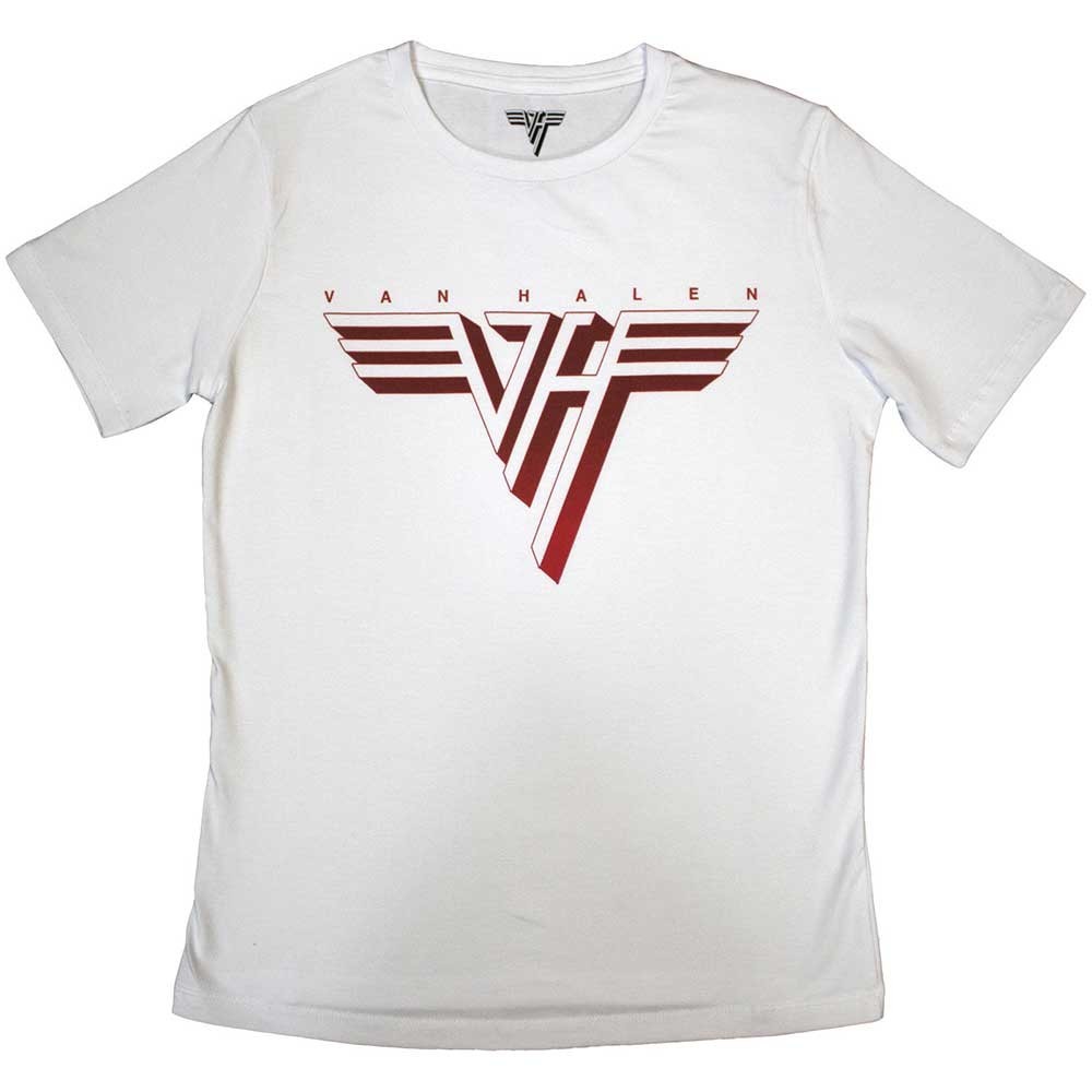 Van Halen tričko Classic Red Logo Biela S