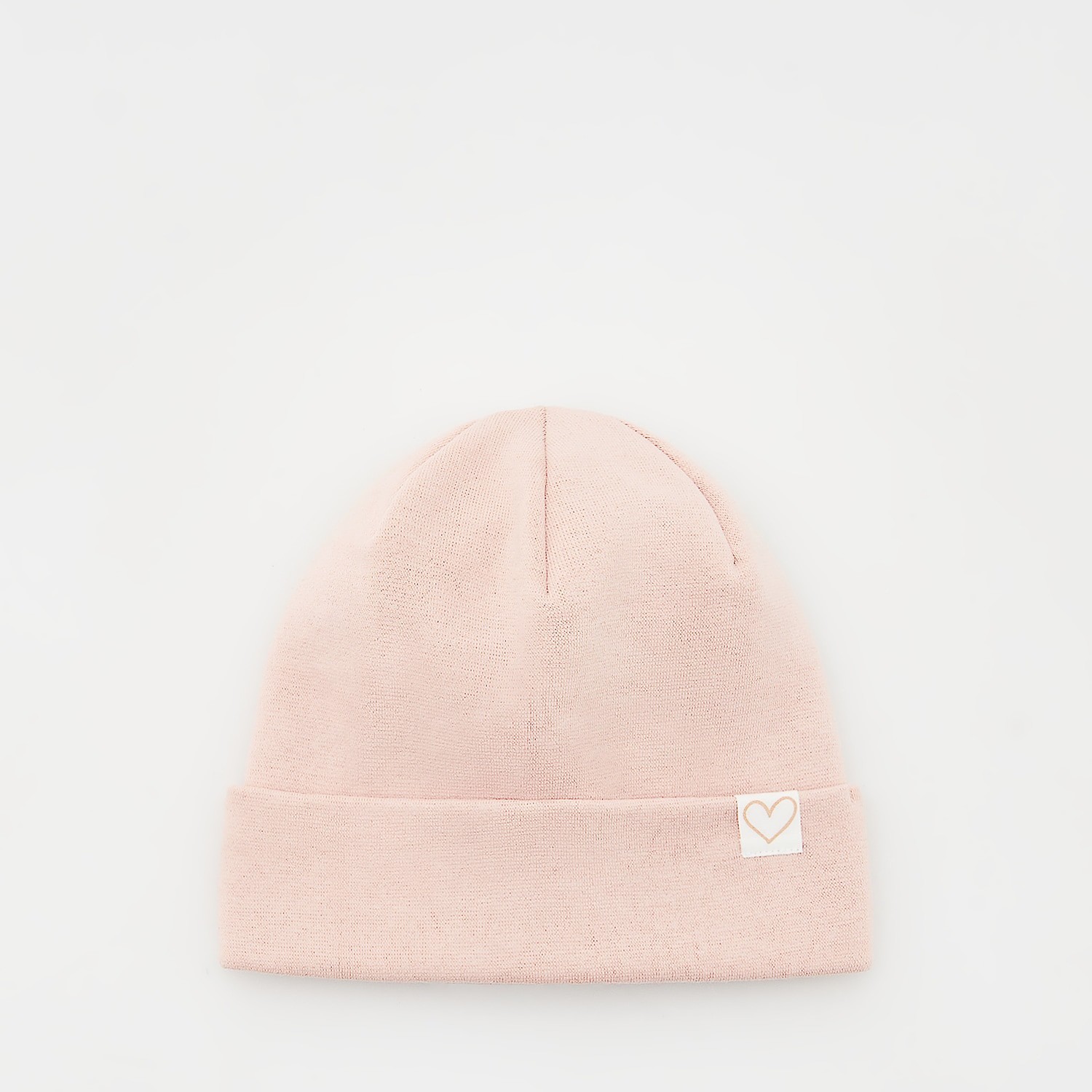 Reserved - Bavlnená čiapka beanie z prúžkovaného úpletu - Ružová
