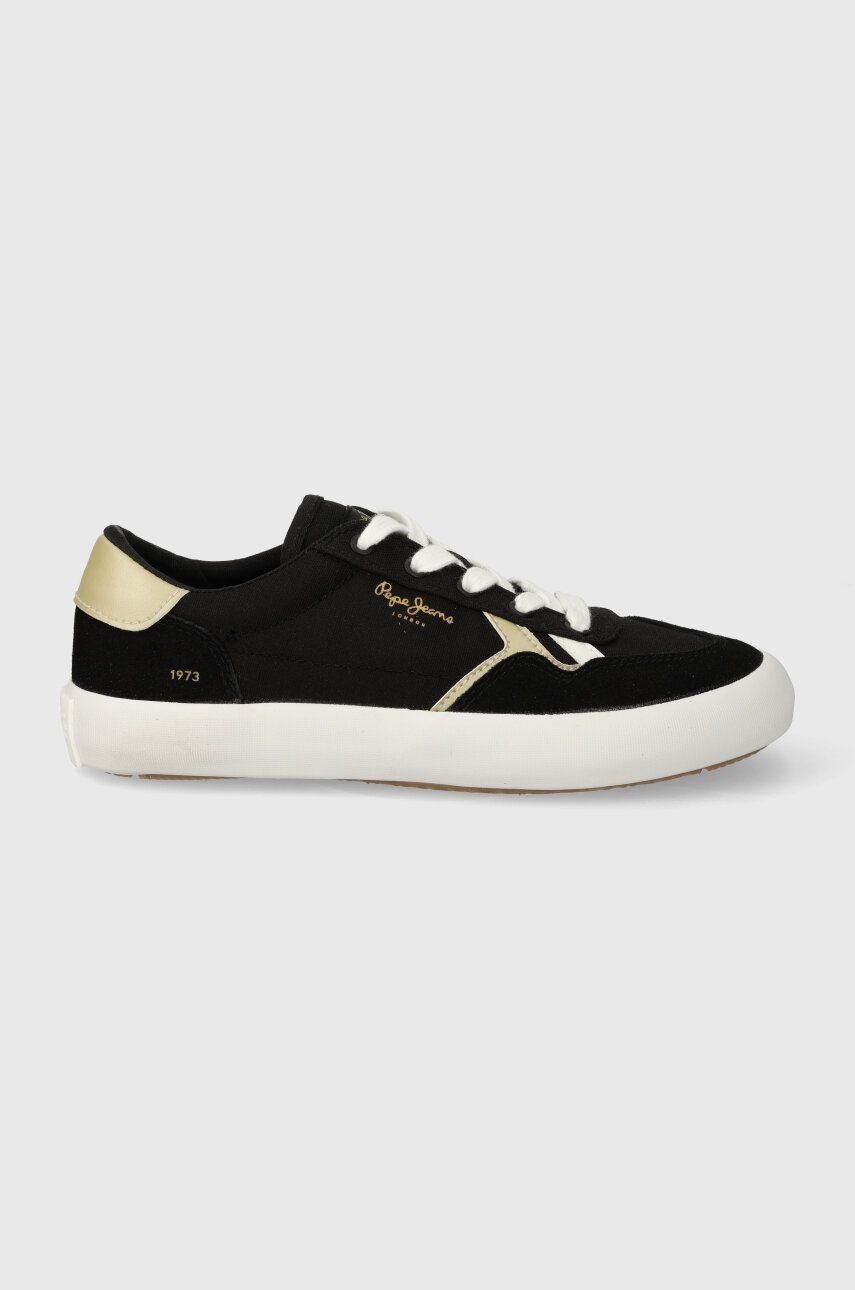 Tenisky Pepe Jeans PLS31556 dámske, čierna farba, TRAVIS BRIT W