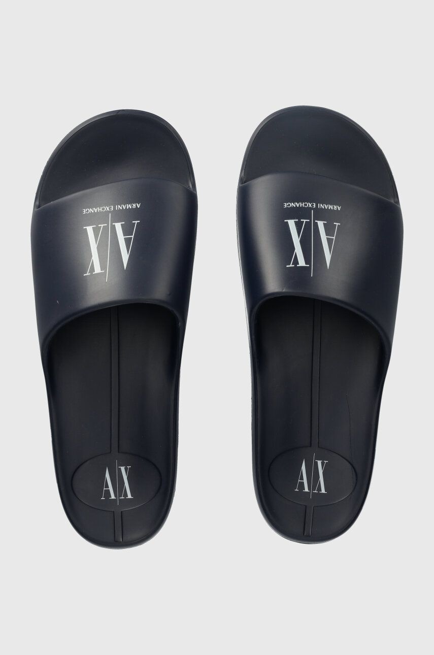 Šľapky Armani Exchange pánske, tmavomodrá farba, XUP012 XV675 K487