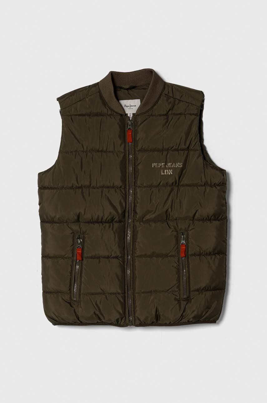 Detská vesta Pepe Jeans CAID zelená farba