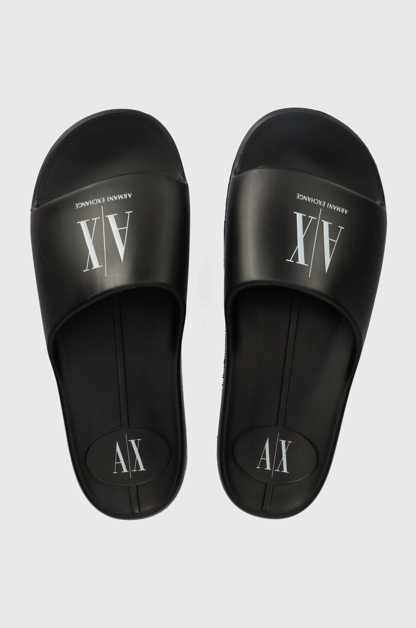 Šľapky Armani Exchange dámske, čierna farba, XDP038 XV703 S277