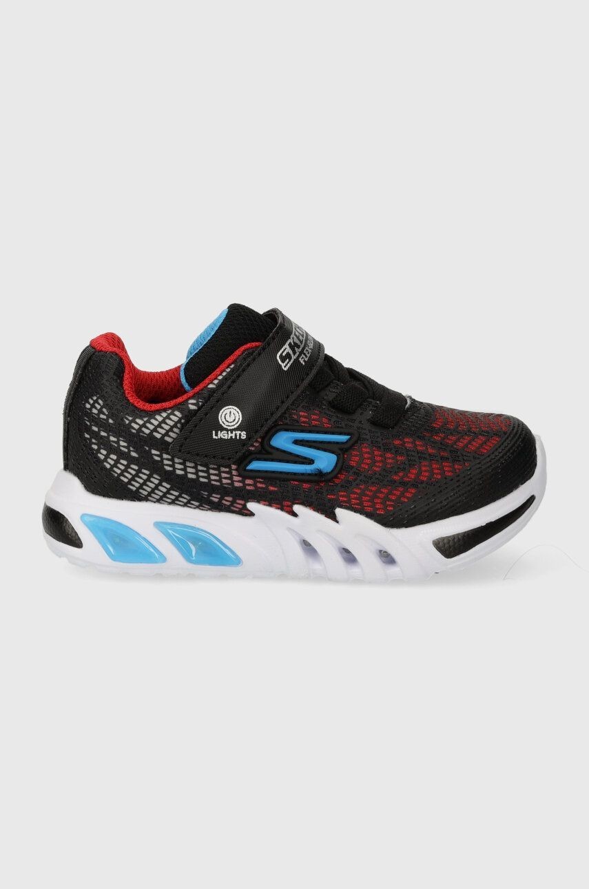 Detské tenisky Skechers FLEX-GLOW ELITE VORLO čierna farba