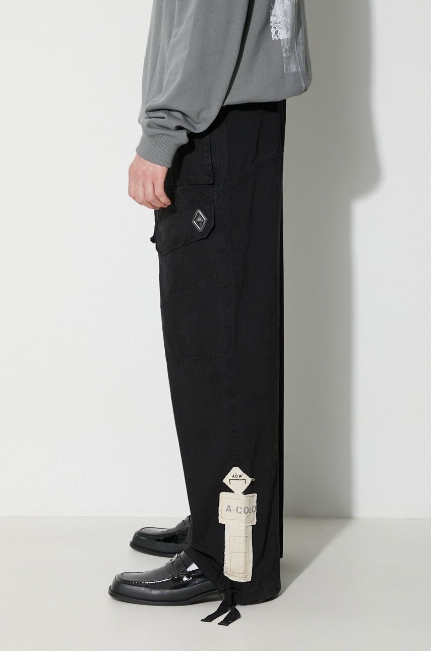 Bavlnené nohavice A-COLD-WALL* ANDO CARGO PANT ACWMB209A, čierna farba, strih cargo